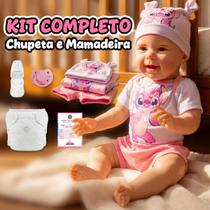 Boneca Bebê Reborn Realista Original Silicone Maize Pode Dar Banho