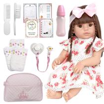 Boneca Bebê Reborn Realista Princesa 100% Silicone 14 Itens - Cegonha Reborn Dolls