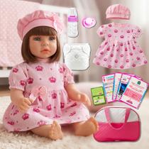 Boneca Bebê Reborn Realista Siliconada Kit Bolsa de Maternidade Promoção Boneca Bebê Reborn Realista Siliconada Kit Bolsa de Maternidade Promoção