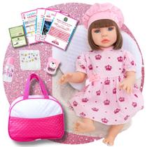 Boneca Bebê Reborn Realista Siliconada Kit Bolsa de Maternidade Boneca Bebê Reborn Realista Siliconada Kit Bolsa de Maternidade