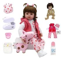 Boneca Bebê Reborn Realista Silicone Menina Girafinha Boneca Bebê Reborn Realista Silicone Menina Girafinha