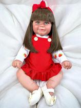 Boneca Bebê Reborn Realista Sophia Cabelos Longos Mundo Kids