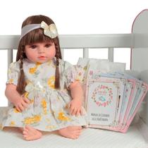 Boneca Bebê Reborn Realista Valentina Com Lindo Vestido