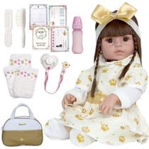 Boneca Bebe Reborn Recem Nascida 52cm Linda Com Vários Itens Boneca Bebe Reborn Recem Nascida 52cm Linda Com Vários Itens