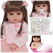 Boneca Bebê Reborn Recém Nascida Fofinha Vestido Lindo