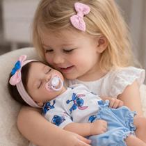 Boneca Bebê Reborn Rosalie Silicone Sólido Pintura Super Realista