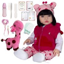 Boneca Bebe Reborn Silicone Girafinha Girafa Original Menina