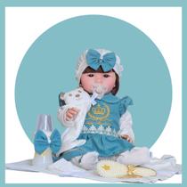 Boneca Bebe Reborn Silicone Pode Dar Banho Presente Menina Luna Boneca Bebe Reborn Silicone Pode Dar Banho Presente Menina Luna