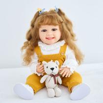 Boneca Bebê Reborn Silicone Realista 48cm Original Kit Acessórios Conjunto Roupa Mamadeira Chupeta Pelúcia Fralda Certidão Boneca Bebê Reborn Silicone Realista 48cm Original Kit Acessórios Conjunto Roupa Mamadeira Chupeta Pelúcia Fralda Certidão