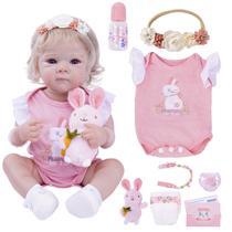 Boneca Bebê Reborn Silicone Realista 48cm Original Kit Acessórios Conjunto Roupa Mamadeira Chupeta Pelúcia Fralda Certidão Boneca Bebê Reborn Silicone Realista 48cm Original Kit Acessórios Conjunto Roupa Mamadeira Chupeta Pelúcia Fralda Certidão