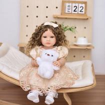 Boneca Bebê Reborn Silicone Realista 48cm Original Kit Acessórios Conjunto Roupa Mamadeira Chupeta Pelúcia Fralda Certidão Boneca Bebê Reborn Silicone Realista 48cm Original Kit Acessórios Conjunto Roupa Mamadeira Chupeta Pelúcia Fralda Certidão