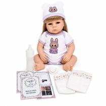 Boneca Bebê Reborn Silicone Realista Com Acessórios Kit Boneca Bebê Reborn Silicone Realista Com Acessórios Kit