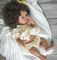 Boneca Bebê Reborn Zuri Negra - Acessórios Inclusos