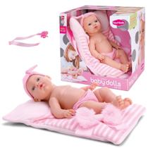 Boneca Bebe Recem Nascida Little Baby Com Saco De Dormir