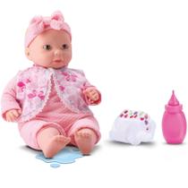 Boneca Bebe Recém Nascida Xixizinho Faz Xixi C/ Acessórios - Bee Toys