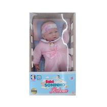 Boneca Bebê Soninho Reborn com Tiara 50cm Cotiplás - 2652