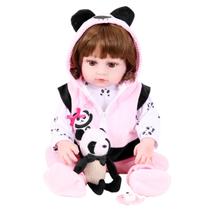 Boneca Bebe Sweetie Reborn(R) Urso Panda Silicone Doll- 48cm