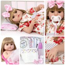 Boneca Bebê Tipo Reborn Grande Menina Laura Pode Dar Banho Boneca Bebê Tipo Reborn Grande Menina Laura Pode Dar Banho