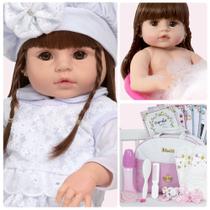 Boneca Bebê Tipo Reborn Menina Laura Pode Dar Banho Realista Boneca Bebê Tipo Reborn Menina Laura Pode Dar Banho Realista