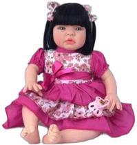 Boneca Bebê Tipo Reborn Realista - Kit Acessórios Chupeta Ma Boneca Bebê Tipo Reborn Realista - Kit Acessórios Chupeta Ma