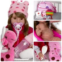 Boneca Bebezinho Adora Reborn Baby Dolls Enxoval Completo