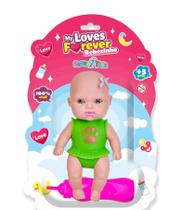 Boneca bebezinho com mamadeira