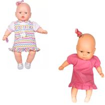 Boneca Bebezinho Vestido Sortido Coloridos Estrela 49cm