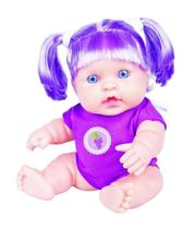 Boneca Bella Fruta Baby 16Cm Uva Presente Brinquedo Menina - Toyer Brinquedos