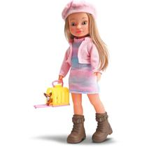 Boneca Beverly GIRLS PET Lover 34CM com Bichinhos e Acessórios Articulada