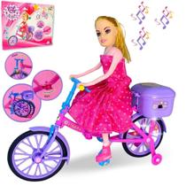 Boneca Bicicleta A Pilha Com Luz E Som Anda Sozinha Boneca Bicicleta A Pilha Com Luz E Som Anda Sozinha