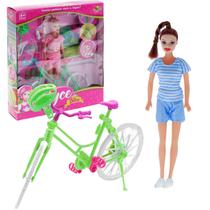 Boneca Bicicleta Capacete Tênis Joyce Bike Ciclista 26cm - Art Brink