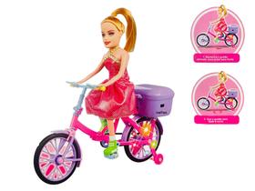 Boneca Bicicleta Com Som E Luz Anda Sozinha