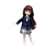 Boneca BJD Anime De 30cm Conjunto Completo Corpo Móvel Com 16 Juntas Saia Chapéu Acessórios Para