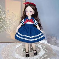 Boneca BJD de 30cm com Articulações Móveis, Olhos 3D e Roupas DIY - Presente para Meninas