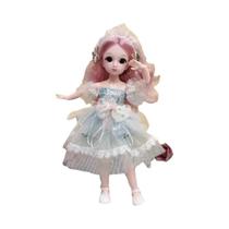 Boneca BJD De 30cm Para Meninas, Vestido Fofo, Saia, Chapéu, Juntas Removíveis, Brinquedo De Moda