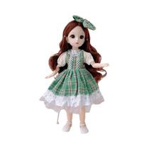 Boneca BJD De 30cm Para Meninas, Vestido Fofo, Saia, Chapéu, Juntas Removíveis, Brinquedo De Moda
