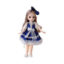 Boneca BJD De 30cm Para Meninas, Vestido Fofo, Saia, Chapéu, Juntas Removíveis, Brinquedo De Moda