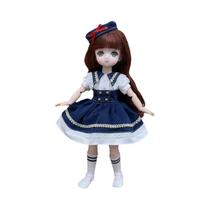 Boneca BJD Em Escala 1/6 De 30cm Com 23 Juntas Removíveis, Olhos 3D, Vestido De Menina Anime,