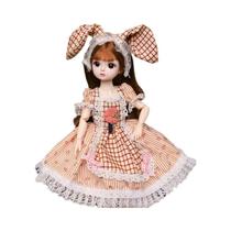 Boneca BJD Kawaii De 30cm Com 23 Juntas Móveis, Conjunto Completo Com Saia, Chapéu E Acessórios Para