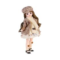 Boneca BJD Kawaii De 30cm Com 23 Juntas Móveis, Conjunto Completo Com Saia, Chapéu E Acessórios Para