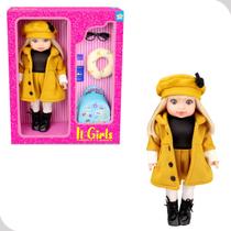 Boneca Blogueirinha de Viagem 37cm com Acessórios e Roupas Coleção Girls