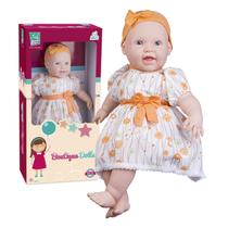 Boneca Boutique Doll Grande 53 Cm Bebê Macia com Lacinho - Super Toys