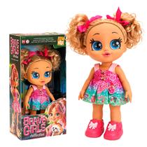 Boneca Brave Loira Cabelo Cacheado Laços Rosa Olhos Grandes E Brilhantes Articulada Para Meninas Boneca Brave Loira Cabelo Cacheado Laços Rosa Olhos Grandes E Brilhantes Articulada Para Meninas