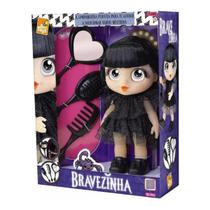 Boneca Bravezinha Tipo Wandinha Addans Com Acessórios Beleza