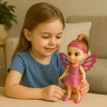 Boneca Brinquedo Criança Sereia Fada Bailarina Barbie Vestido Menina Infantil Presente Urso Pelúcia