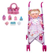 Boneca Brinquedo Marcelle Loira 60 Frases + Carrinho e Bolsa Boneca Brinquedo Marcelle Loira 60 Frases + Carrinho e Bolsa