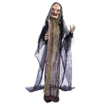 Boneca Bruxa Halloween Gigante Com Sensor Sons e Movimento
