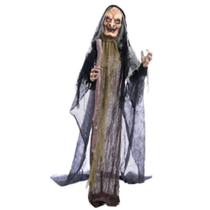 Boneca Bruxa Halloween Gigante Com Sensor Sons e Movimento