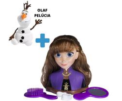 Boneca Busto Anna Frozen 2 Disney Styling Heads + Olaf - NOVABRINK