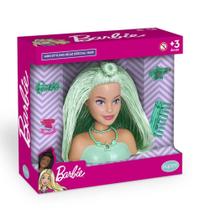 Boneca Busto Barbie Mini Styling Head Special Hair (Verde Claro) - Pupee - Puppe